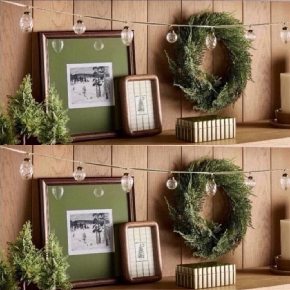 6’ Mini Glass Ornament Decorative Christmas Garland 2 SETS-Hearth & Hand